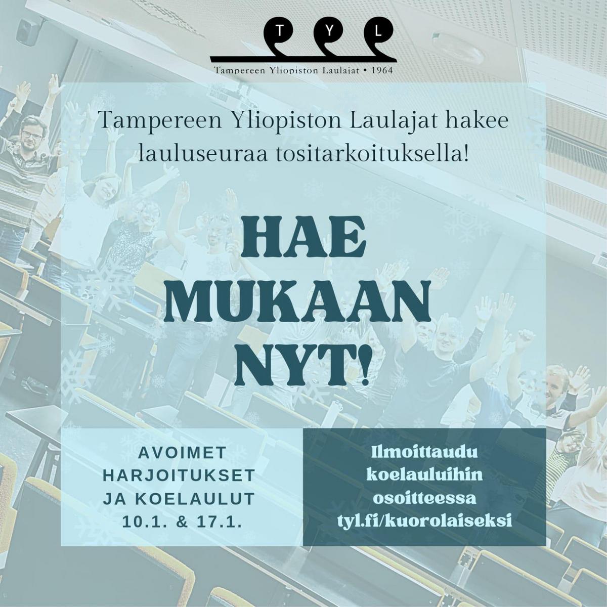 Tammikuun 2023 Koelaulut - Tampereen Yliopiston Laulajat